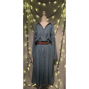 ✨ Vintage Boho 90’s Blue Denim Dress✨